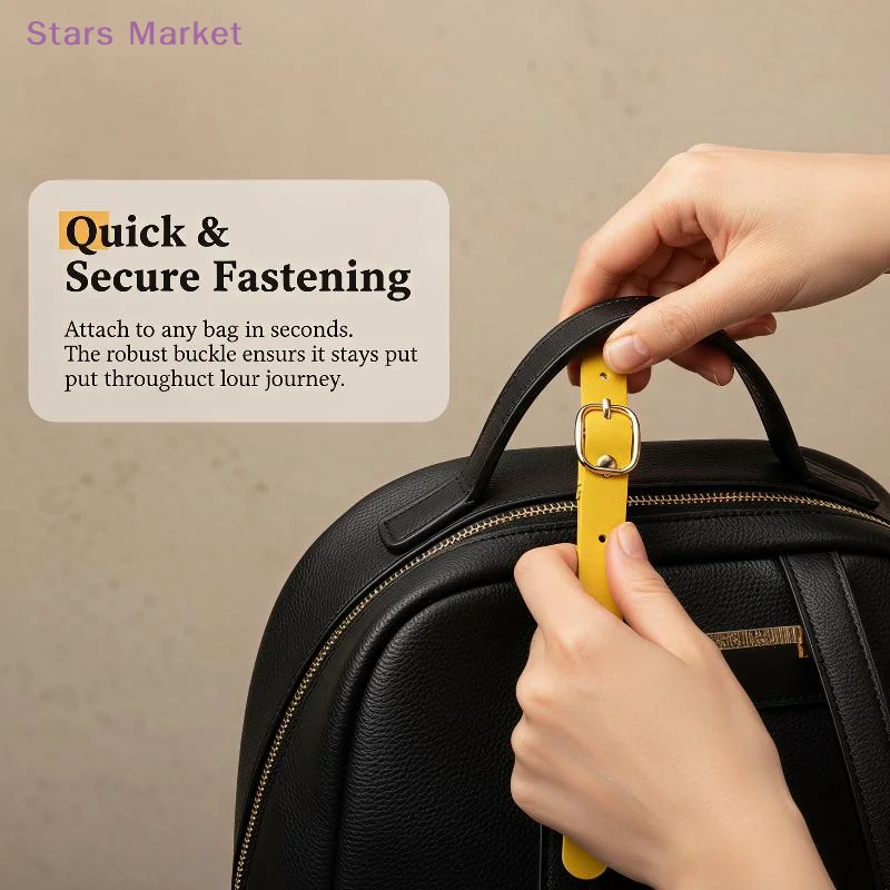 Multicolor PU Luggage Tag Straps Alloy Buckles Waterproof Luggage Tag Strap Ultra Light Wear-resistant For Travel Business Trip