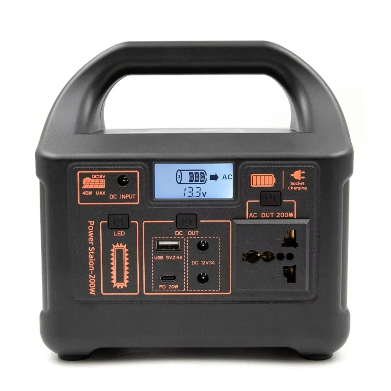 

200W Small Quiet Outdoor Portable Backup Power Solar Generator Camping Power Station