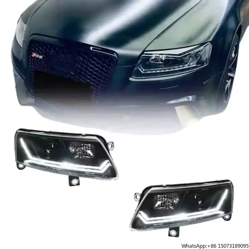 

Светодиодные фары для Audi A6L 2005-2012 годов, модернизированные светодиодные фары, светодиодные дневные ходовые огни