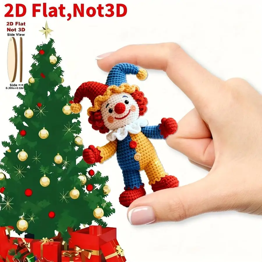 1/5/10/20/50/100pcs 2D Flat, 10-Piece Vibrant Clown Decorations - Colorful Circus Party Decorations with Hanging Loops for Hallo