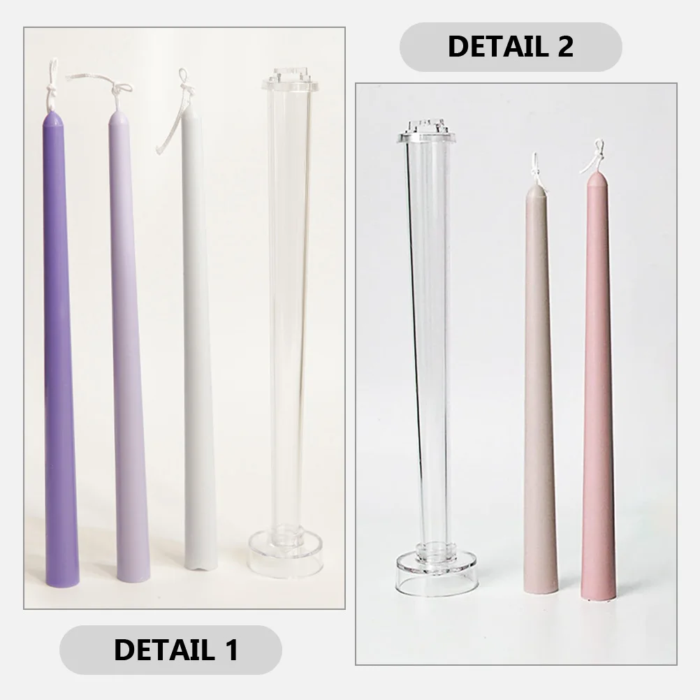 

3pcs Making Candles Mold Cylinder Moulds Easy Demoulding Durable Fine Craft Practical Taper Mold for DIY for Candles