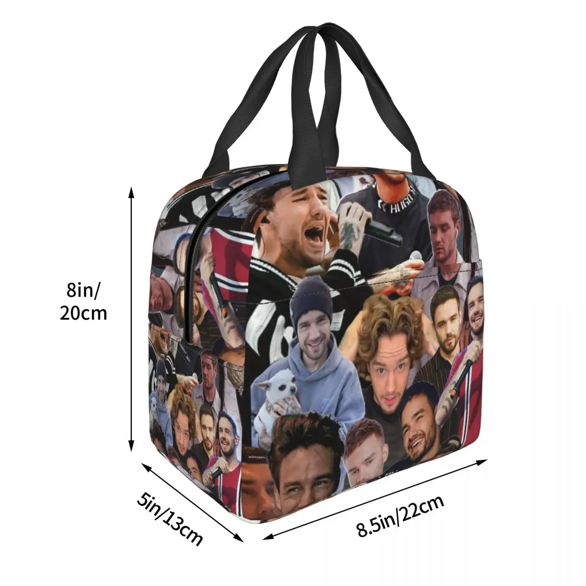 Liam Payne Photo Collage Insulated Lunch Bag for Women Children Leakproof Food Boxes Thermal Lunch Box Tote