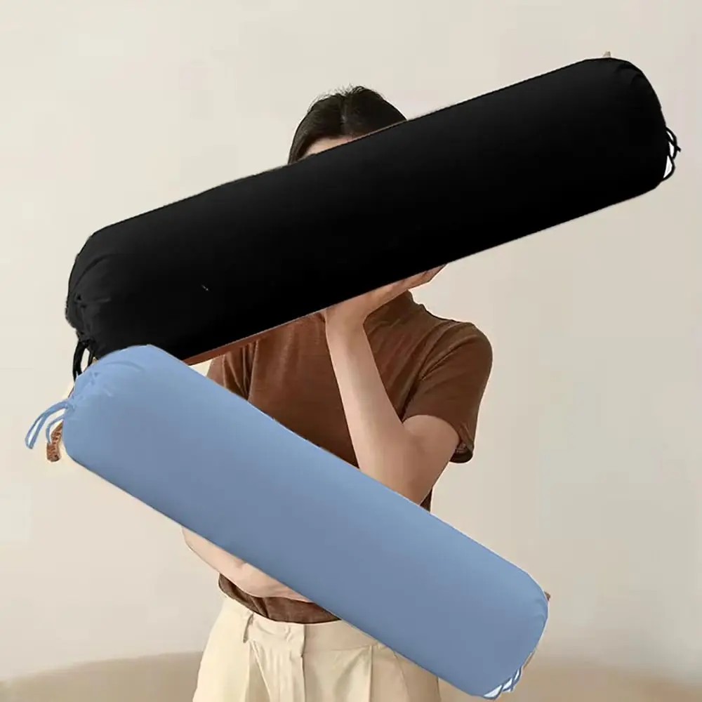 Solid Color Long Cylindrical Pillowcase Removable Durable Bedroom Neck Bolster Pillowslip Washable Household Pillow Case
