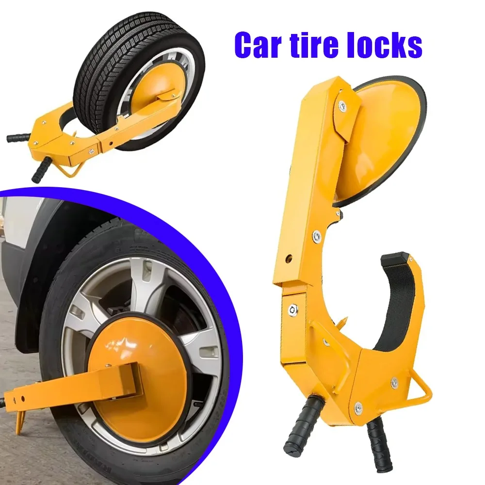 

Универсальный противоугонный зажим для колес прицепов RV, сверхпрочный стальной регулируемый замок для шин грузовиков, лодок, автомобилей, инструмент для обеспечения безопасности при парковке ​