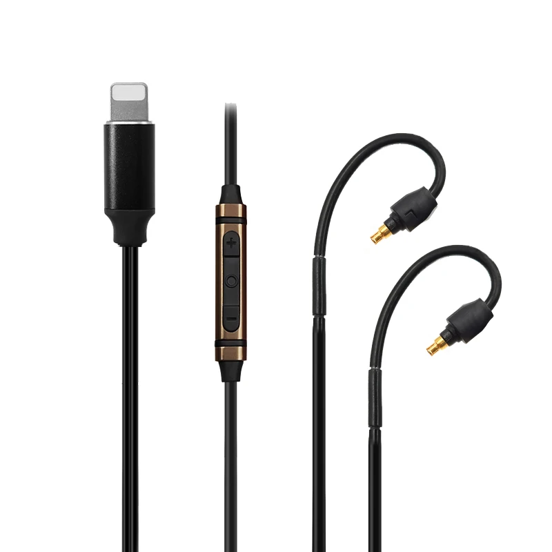 For IE40pro IE40 Earphones Lightning to IE40pro High Purity Single Crystal Copper Cable With Microphone Cable