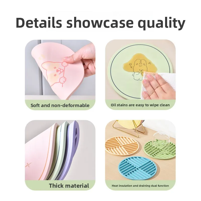 Table heat-insulating mat, high-grade silicone anti-scalding mat, food-grade pot mat, pot-proof scalding mat, vegetable bowl mat