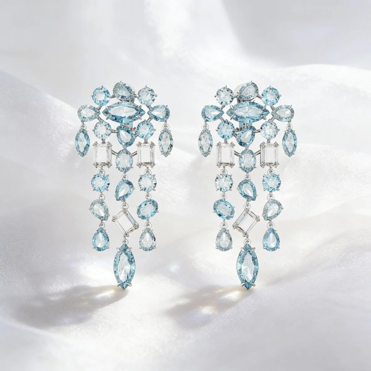 

High-quality Exquisite Zircon Earrings Women's Light Luxury Style Bride Wedding Styling Earrings