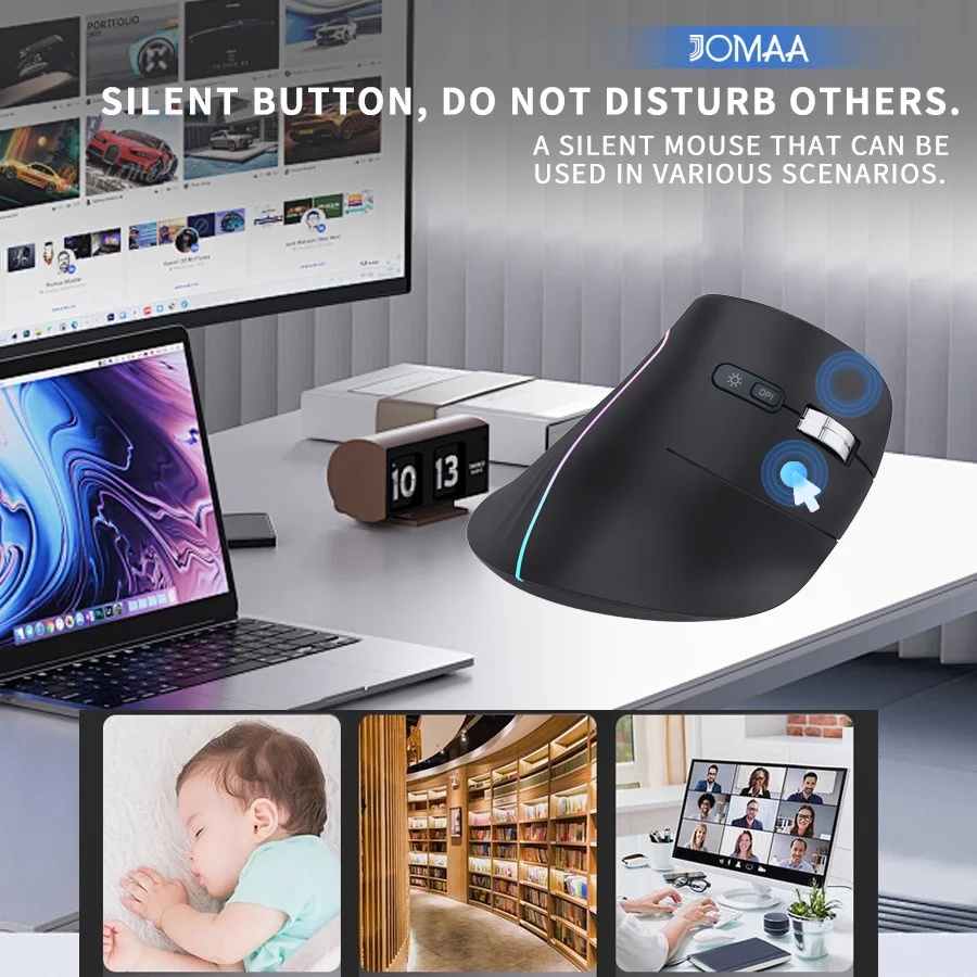 مجموعة لوحة مفاتيح وماوس بلوتوث لاسلكية من JOMAA، مجموعة لوحة مفاتيح رفيعة قابلة لإعادة الشحن متعددة الأجهزة لجهاز Win 7/8/10، MacBook Pro/Air