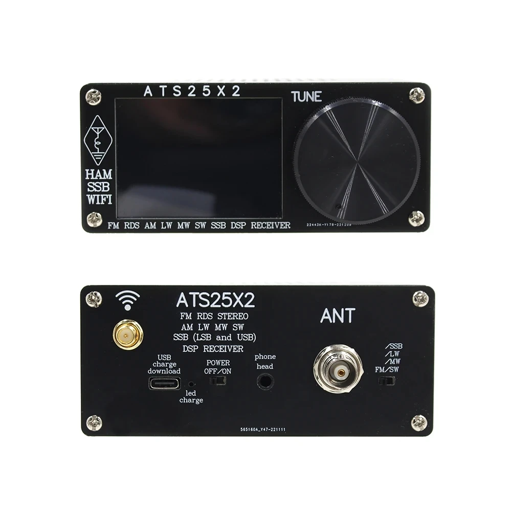 ATS25X2 All Band Radio FM LW MW SSB Stereo Radio Si4732 Chip Digital Radio APP Network WIFI Configuratio with Spectrum Scanning