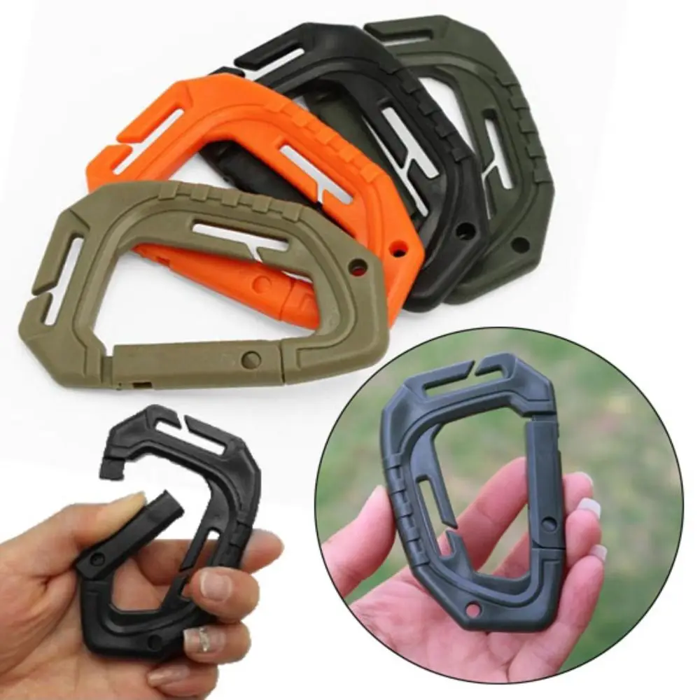 2pcs New 4 Colors Rock Climbing Carabiner 90*58mm Plastic Hook Quick Hanging Buckle Outdoor Tools