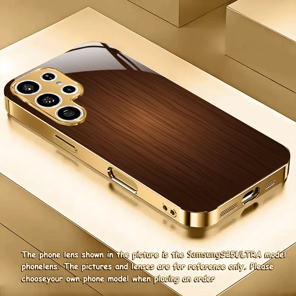 Texture pattern glass phone case suitable for Samsung Galaxy S26 S25 S24 S23 S22 S20 FE/Ultra/Plus anti drop back cover