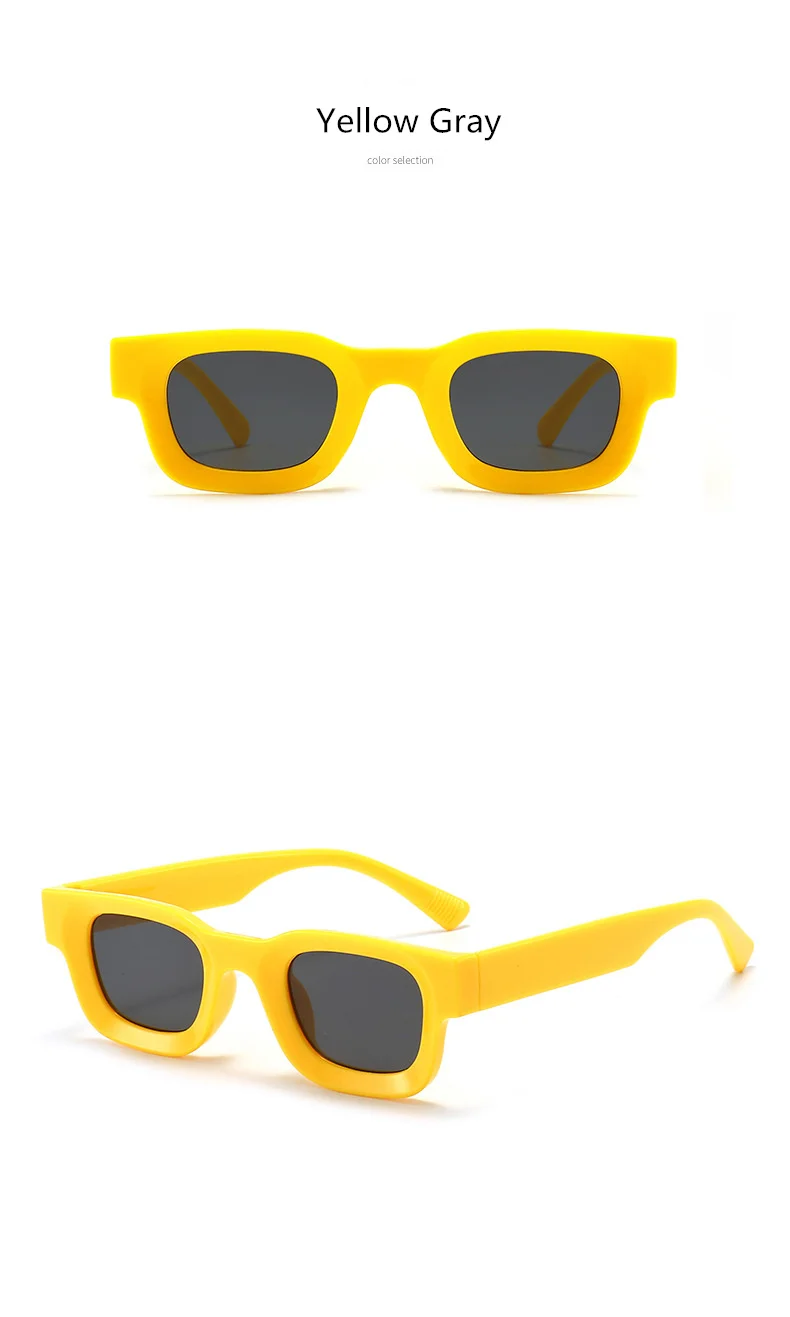 Kleine Rahmen Sonnenbrille Männer Frauen Vintage Quadrat Sonnenbrille Marke Designer Konkaven Spiegel Schwarz Brillen Shades UV400 – Detail 14