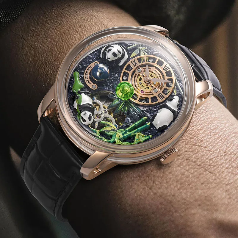 

PINDU Top-Luxury brand panda Series Mechanical Watch Men Sapphire Mirror Waterproof fashion 45.5MM Automatic machinery Watch