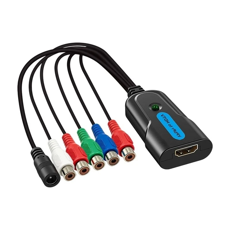 T24C HDMI-Compatible Ypbpr Red Green Blue Component To HD Converter 1080P 1.3 Version Plug And Play