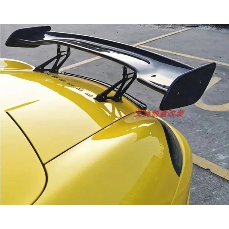 Real Carbon Fiber Car Rear Wing Trunk Lip Spoiler For Porsche Cayman Boxster 718 981 987 997 911 2003-2023