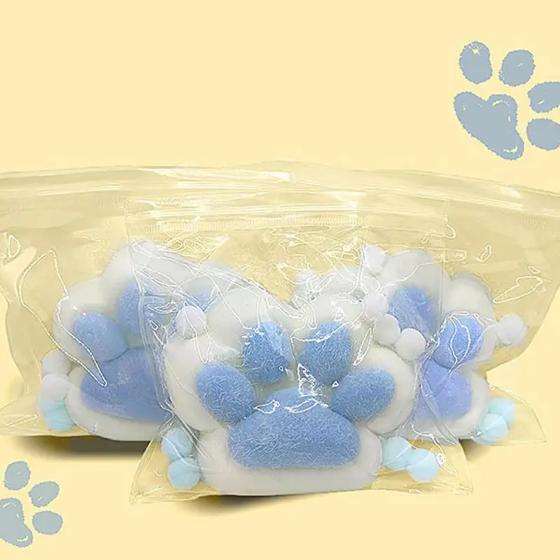 Squeeze Paw Hand Toy Large Flocking Cat Paw Sensory Toy High Resilience Rebound Ball Fidget Toy 12Cm/4.7Inch Sensory Stress Ball