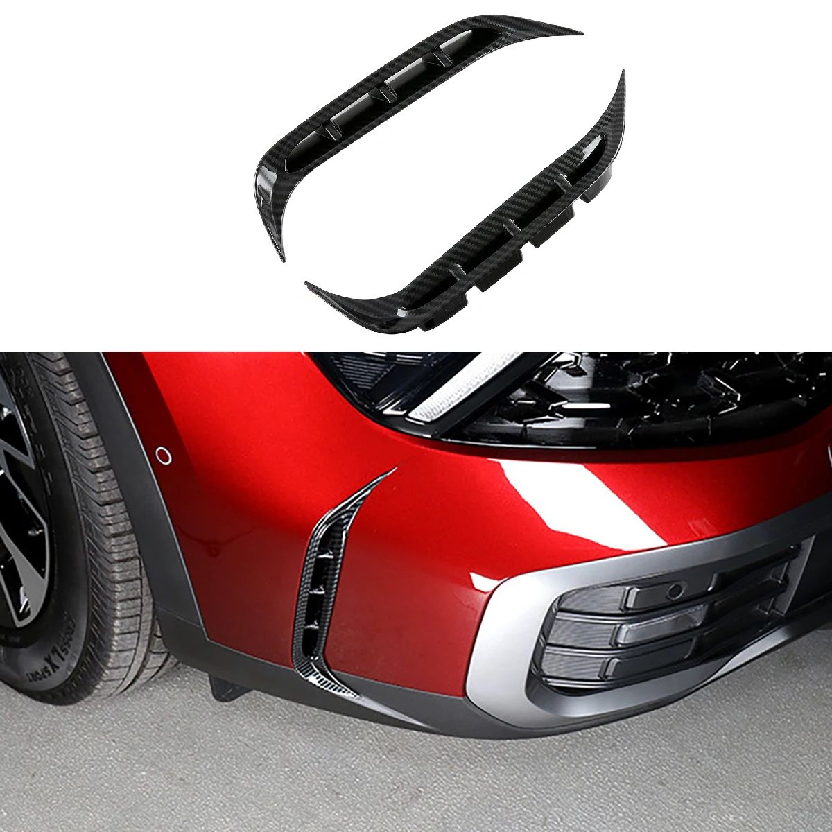 For 2023 Kia Sportage X-Line X-Pros carbon fiber front bumper vent cover decoration  Accessories