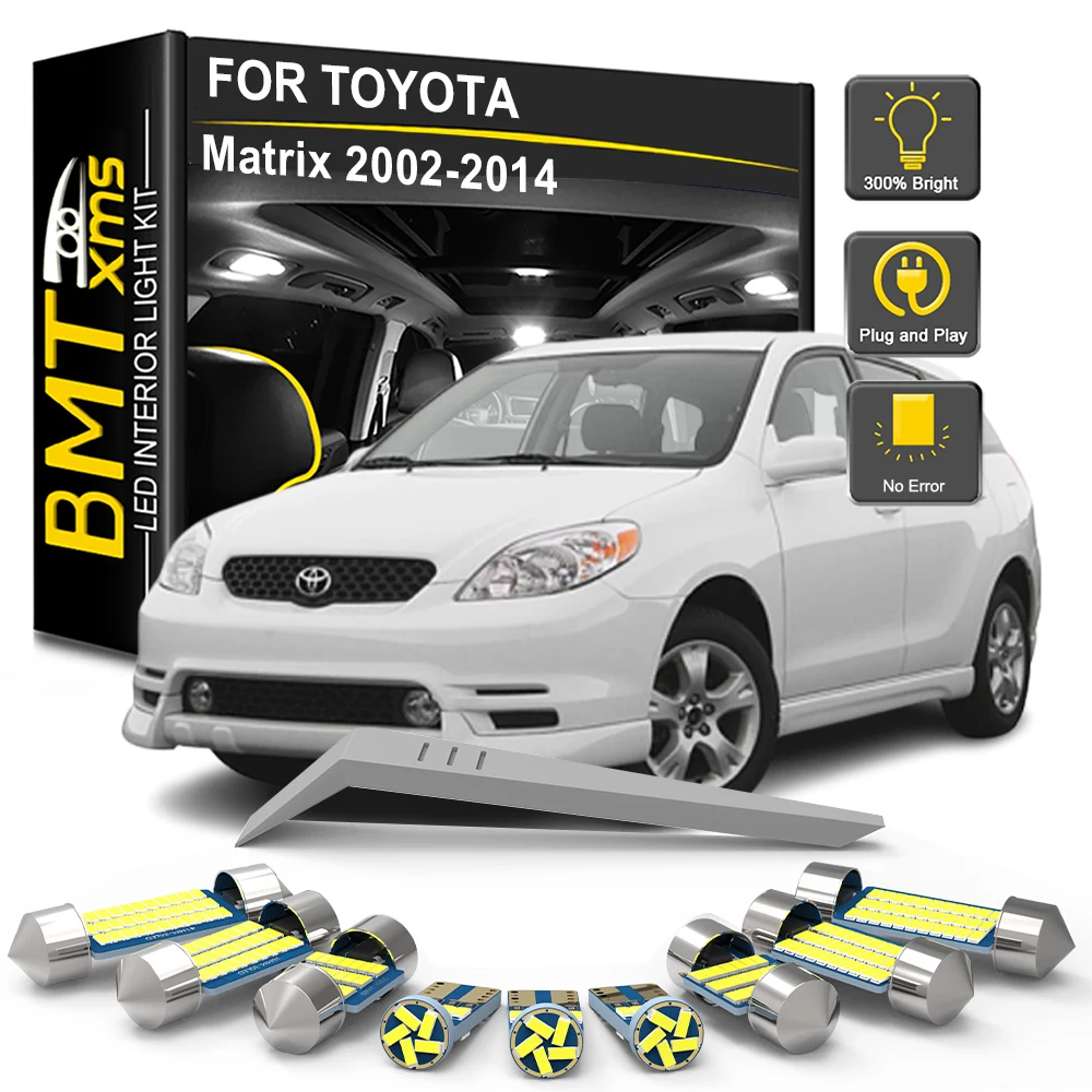 For Toyota Matrix 2002- 2009 2010 2011 2012 2013 2014 Dome Map Led Bulbs Lamp, 4/8Pcs LED Interior License Plate Light Kit