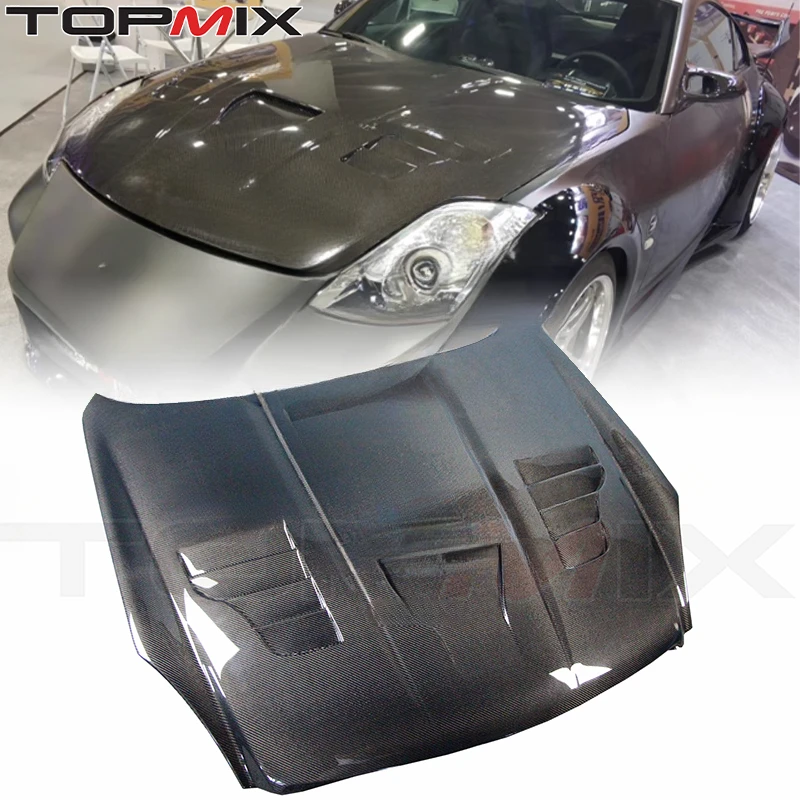 

Для Nissan Fairlady Z 350Z Z33 2002-2006: Капот двигателя из карбона в стиле Veilside