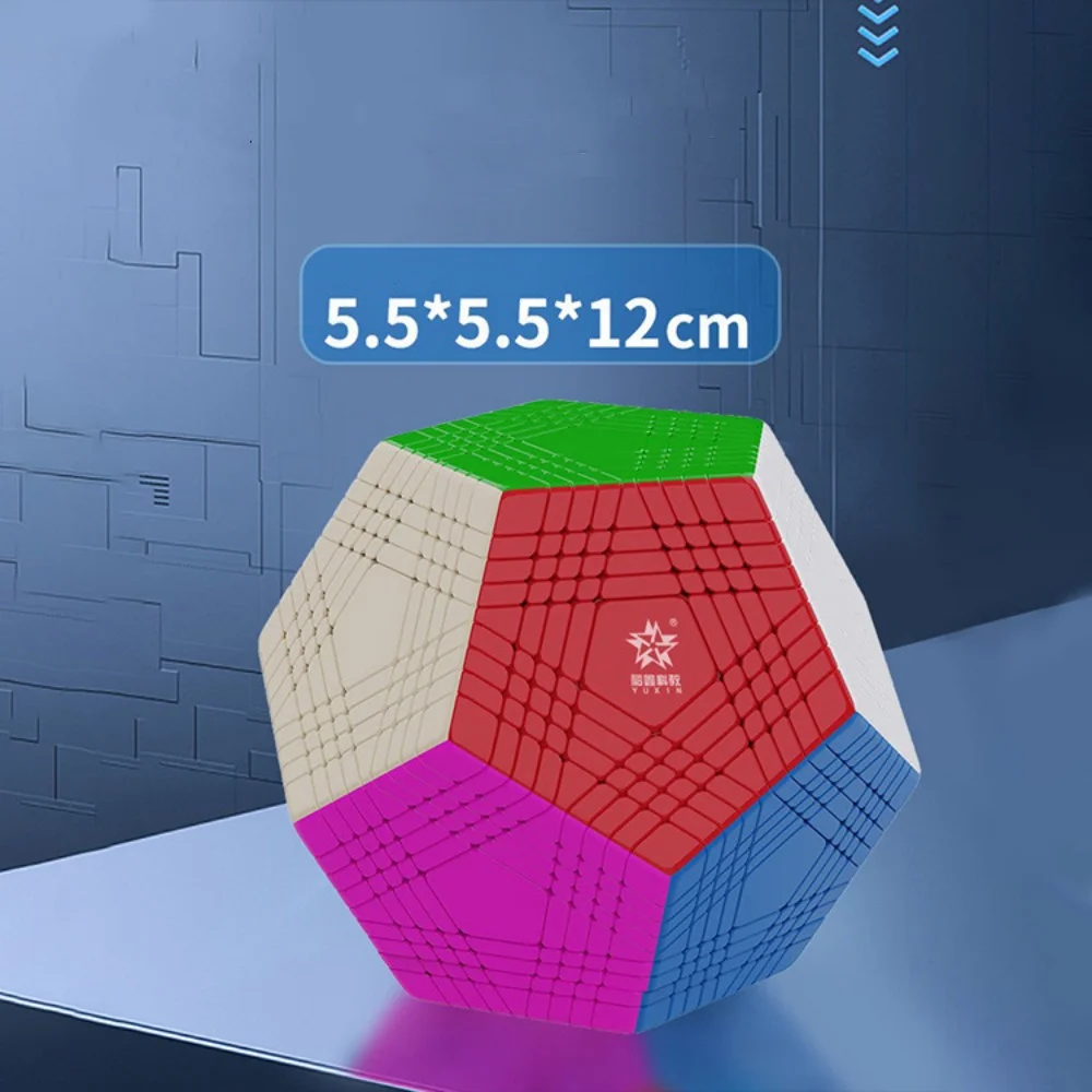 YuXin HuangLong-cubos mágicos Megaminx, rompecabezas, Cubo mágico, Megaminxeds, velocidad profesional, juguetes educativos sin pegatinas, 9x9