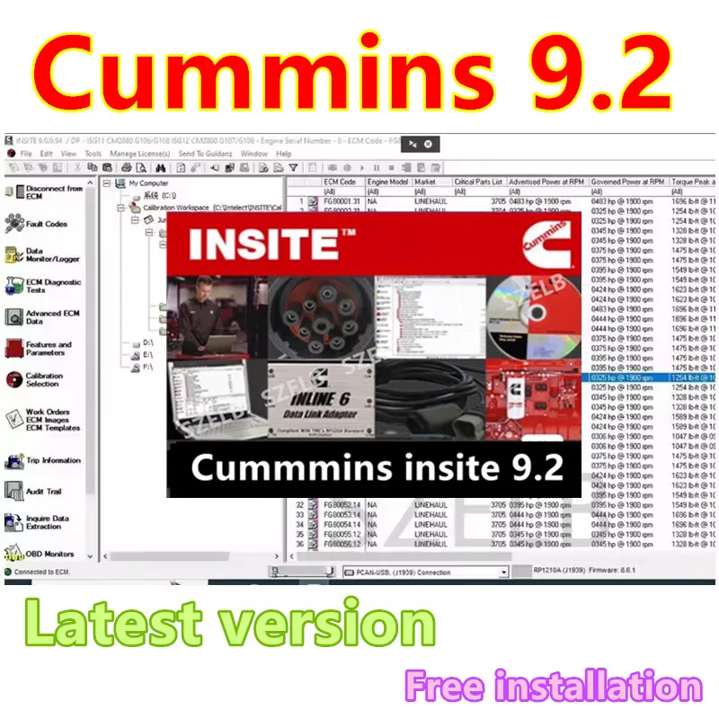 Cummin Insite 9.2 Engine Diagnostic Tests Adjustment Remove ECM Can Load Modified-Incal+(with Fleet Counts, Zap-It, OEM Zap-It)