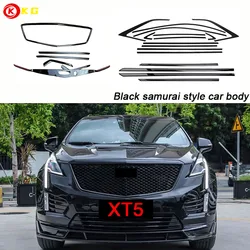 Suitable for Cadillac XT5 decorative strip, window and door black patch XT5 grille black warrior scratch resistant decoration