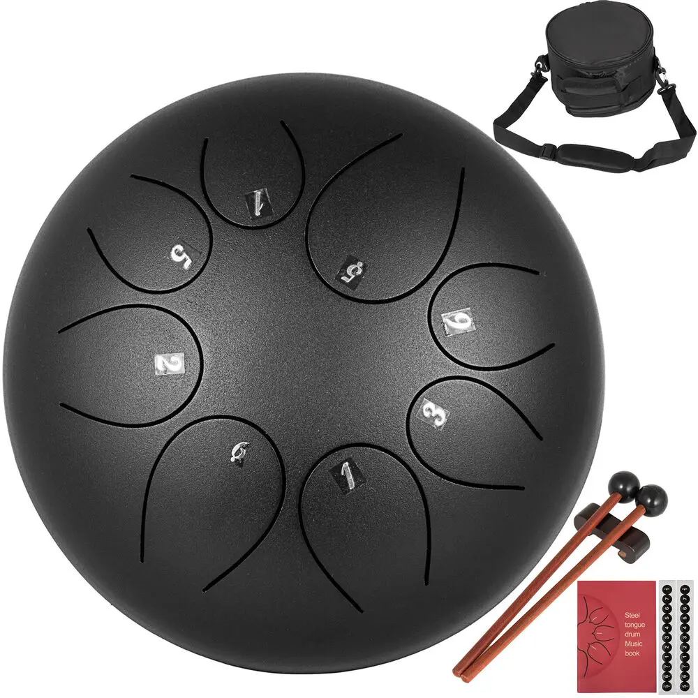 

10" Steel Tongue Drum, 8 Notes, Perfect for Meditation, Yoga & Musical Education