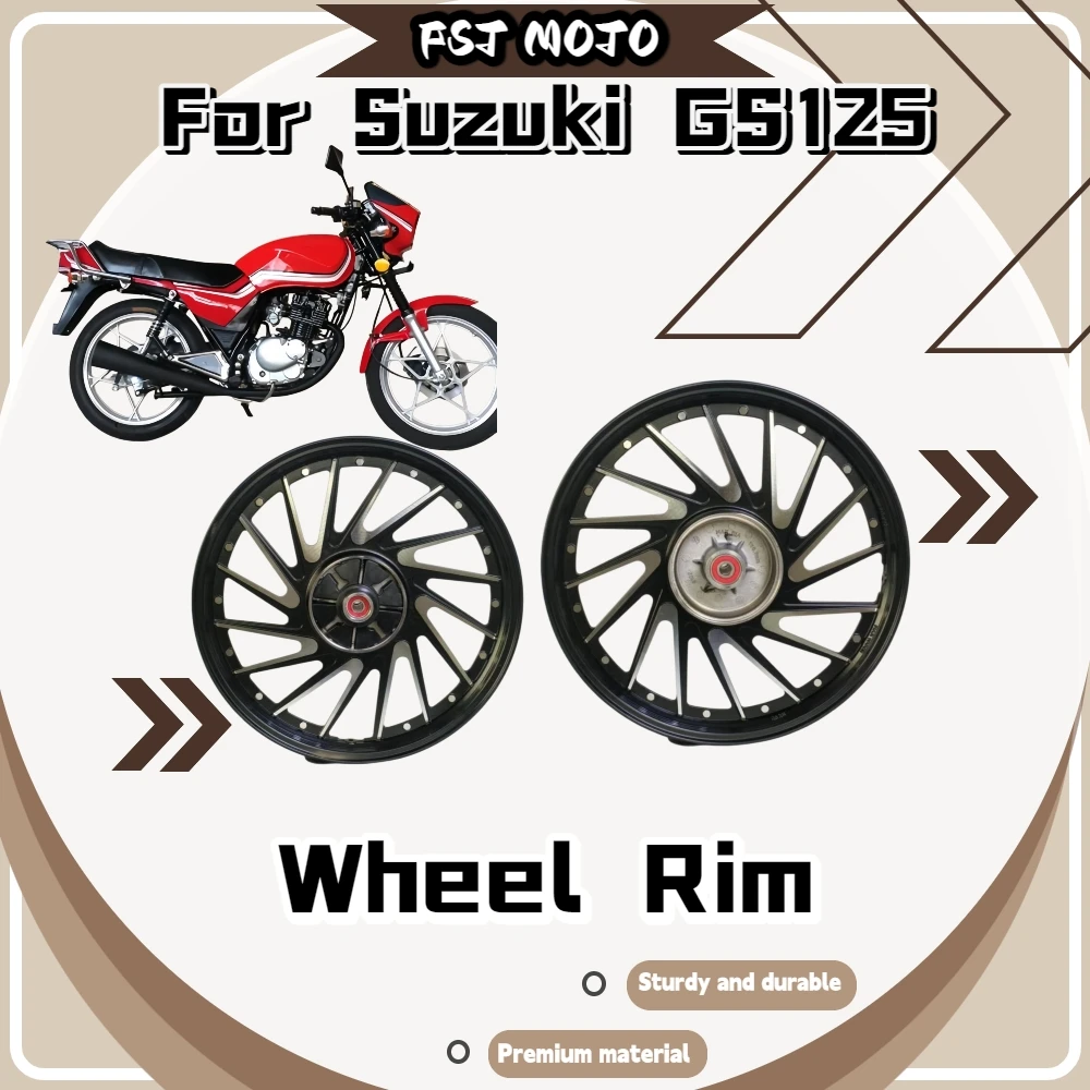 For Suzuki GS125 18Inch Gen5 16‑Spoke Alloy Drum‑Brake Wheel Rim Balanced Impact‑resistant High‑strength Custom mod spare parts