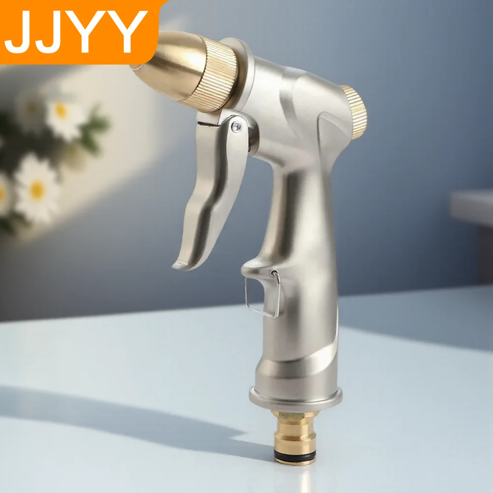 

Насадка для садового шланга, сверхмощная металлическая ручная насадка для воды, распылитель с пистолетной рукояткой высокого давления, 4 режима распыления