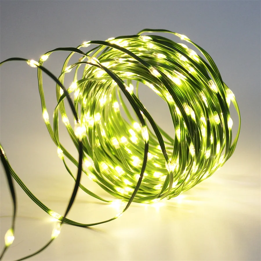 10/50/100M Outdoor Solar Rope Light Garland With Remote Solar Rope Tube String Light for Garden Party Christmas Tree Decor