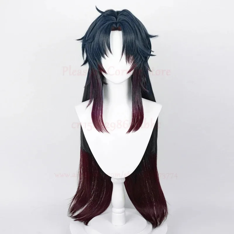 

111 www Game Honkai Star Rail Blade Длинный темно-синий парик с градиентом Аниме Косплей Парики Термостойкие синтетические