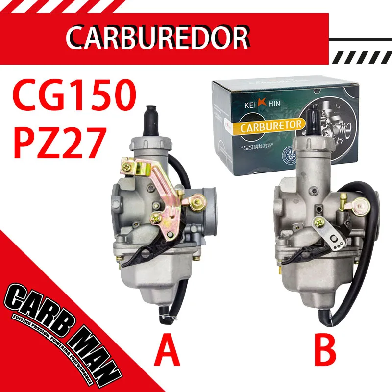 PZ27 27mm Motorcycle Carburetor For Honda CG150 TMX155 Lifan TRX250 150cc-200cc ATV Dirt Pit Bike Carb