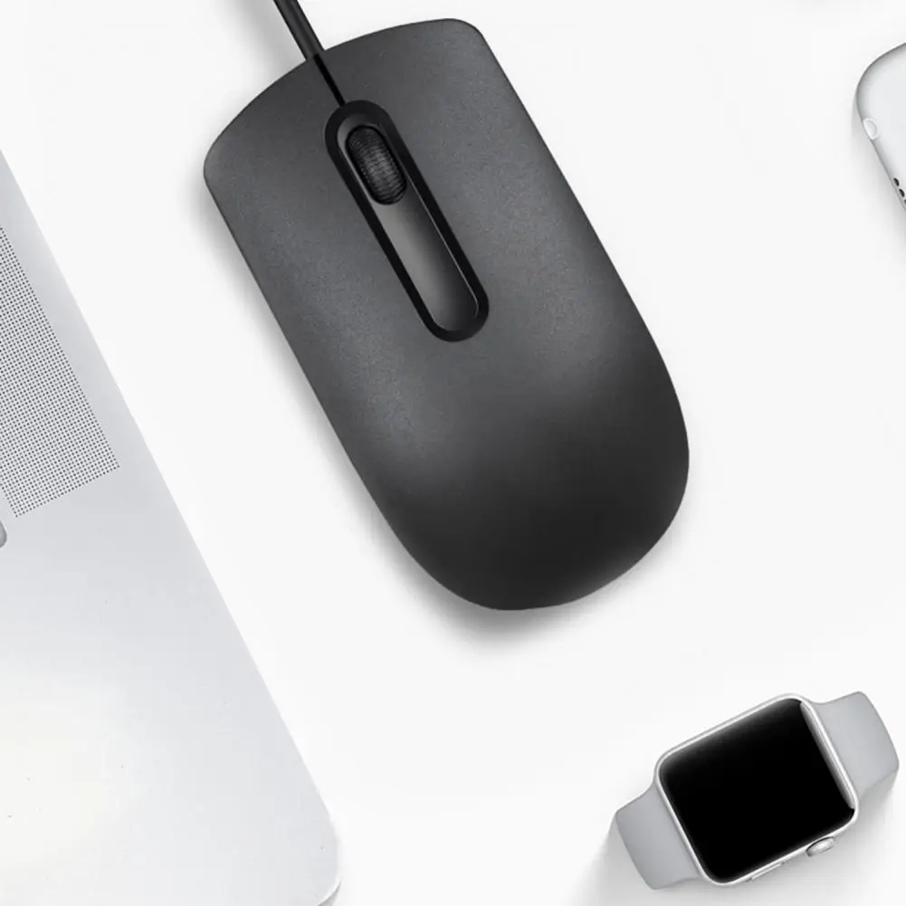 Mouse silenzioso USB con Mouse cablato da 1.2m 1200DPI per ufficio aziendale