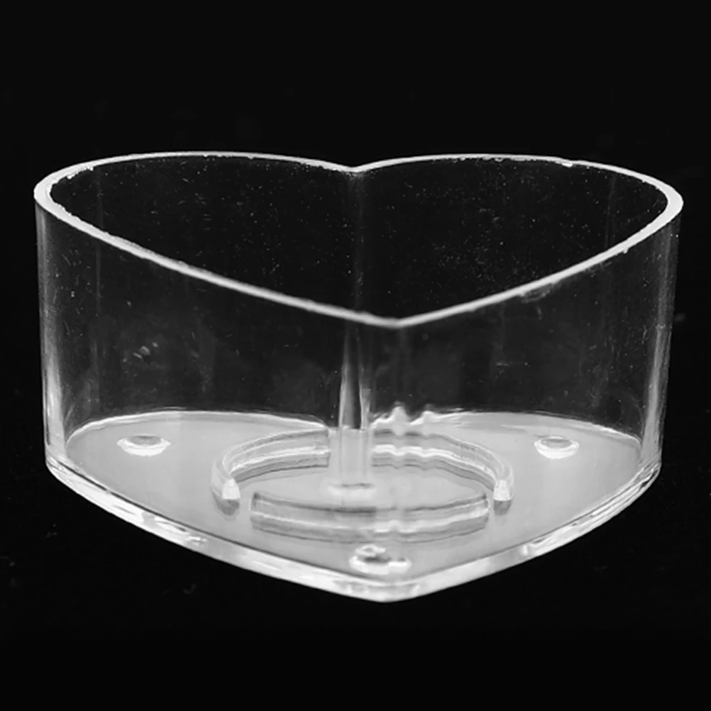 

40 Pcs Shape C Diy Container C Molds Plastic Tealight Cups Wax Melt Holder DIY Container Valentine Day Party Storage