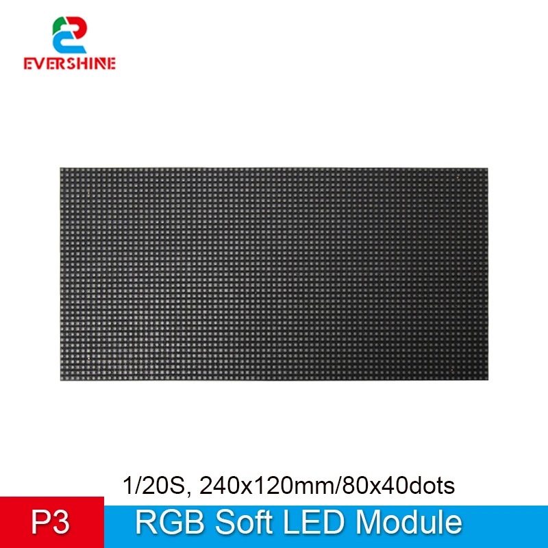 Flexible P3 Indoor RGB Full Color Led Screen Panel Module for Programmable Digital Led Display Advertising Sign