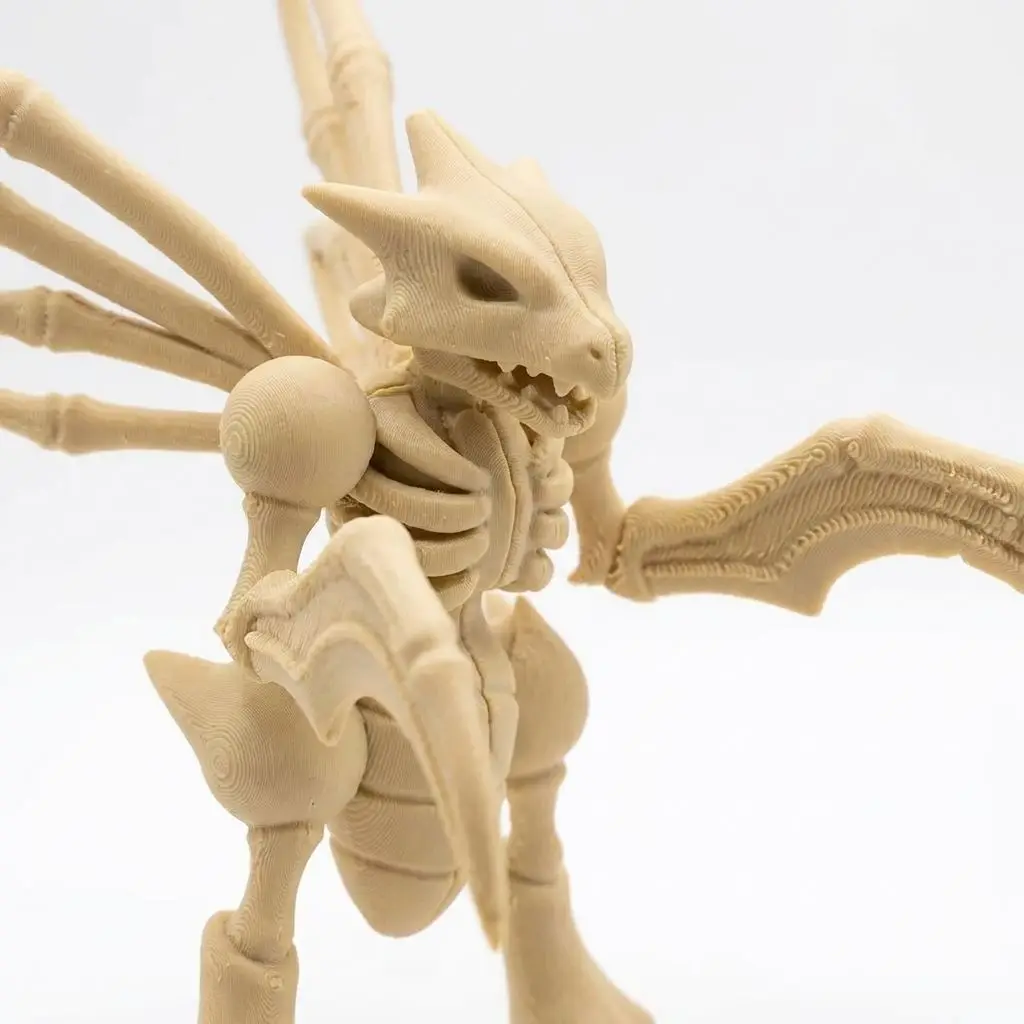 

3D Printed Pokemon Scyther Skeleton Fossil Figurine Archaeology Style Trendy Collectible Gift Desktop Decor