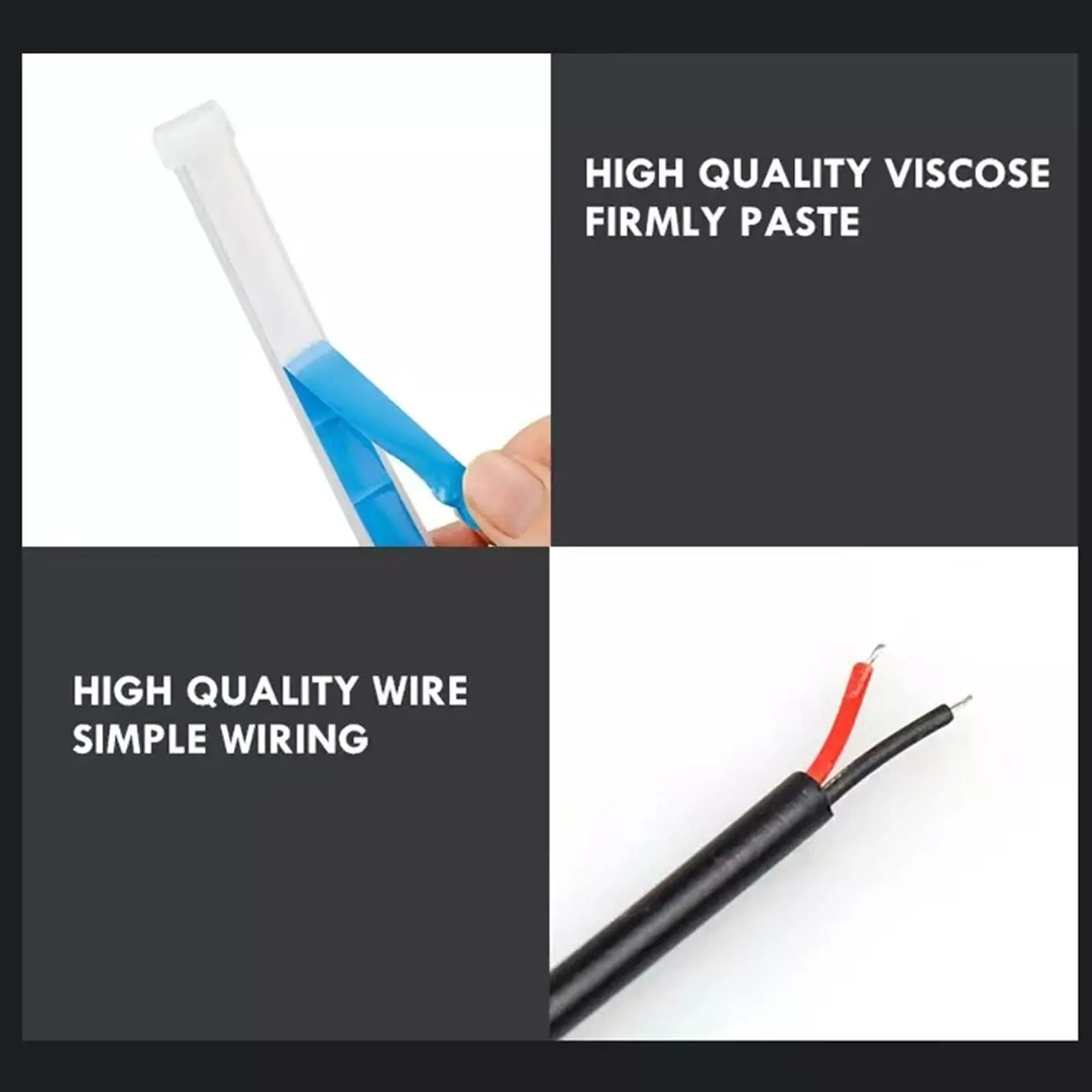 2 Stück 48 Zoll Autotür-LED-Warnstreifen-Licht, flexibel, zweifarbig, weiß, rot, sequentielle Blitzlichter für Anti-Rückend-Kollision – Detail 2