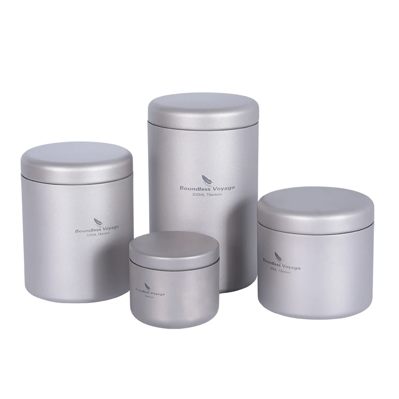 Boundless Voyage Titanium Tea Canister Coffee Tin Jar Fragrance Preservation Sealed Container Kitchen & Tableware Accessory