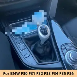 For BMW 3 Series F30 F31 F32 F33 F34 F35 F36 LHD Car Styling Manual Gear Shift Knob Lever Stick Pen Gaiter Boot Cover Collar