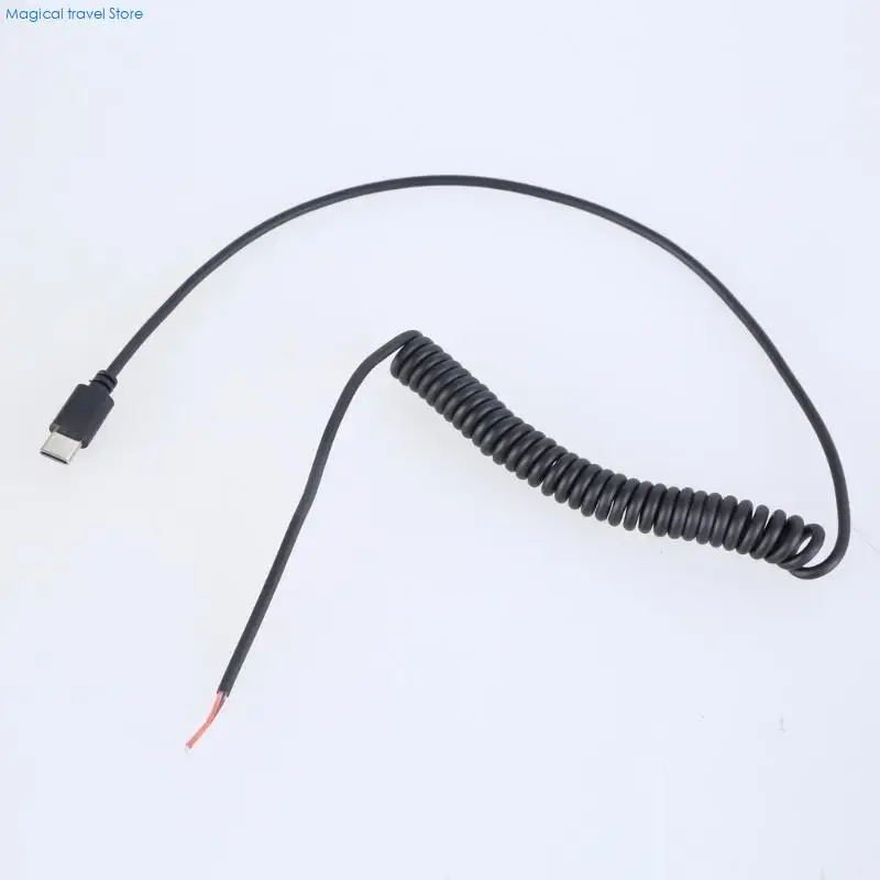 N2UB USB C Male To Bare Wire Power Cable, 5V Type c Male 2Pin Pigtail Cable For DIY Installations,USB C Equipment Accessories