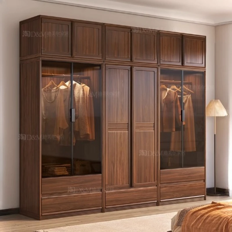 

Glass Door clothes closet Luxury Shelves Clothes Bedroom Wardrobes Children'S Cabinet Storage Clothing Cupboard Furniture