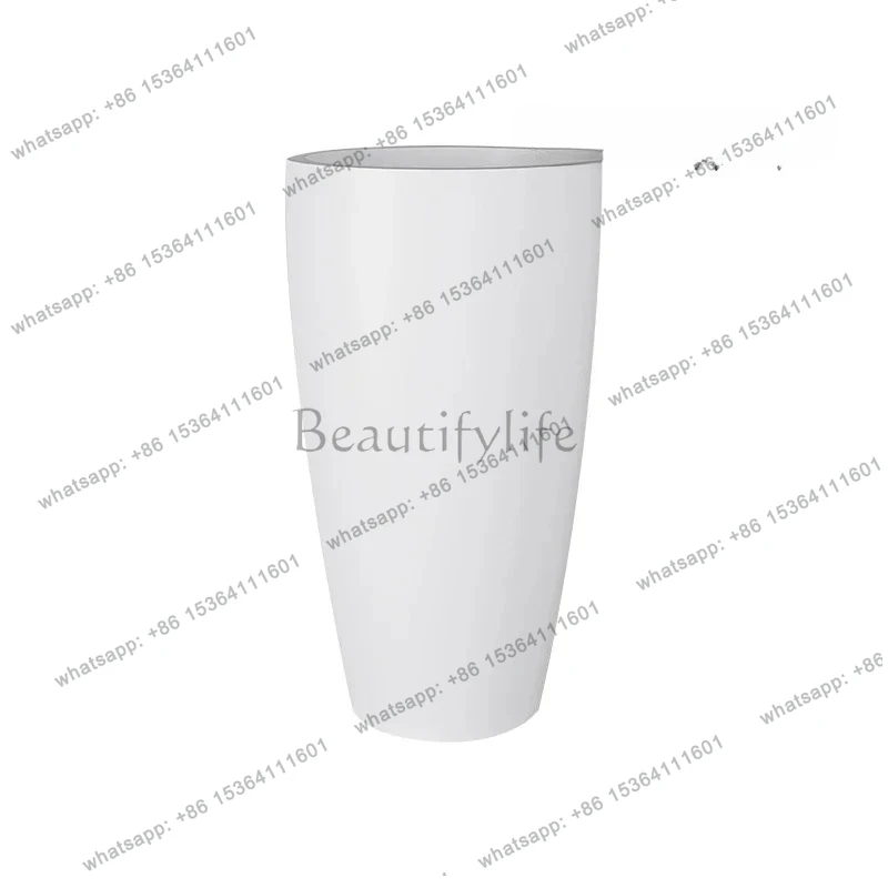 

44Integrated floor-to-ceiling artificial stone washing basin, bathroom, round washing table, column basin.