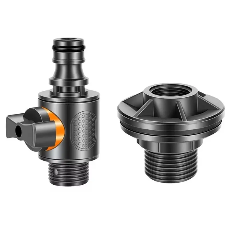 DT17 Rain for Barrel Spigot Kit 3/4 Inch Quarter Turn Ball Valve Durable Water Tank Faucet for Garden Rainwater Harvesting