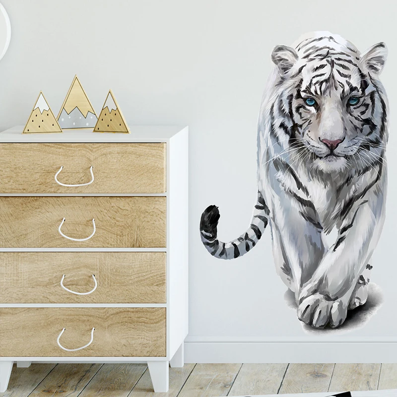 

Simulation Creative Big Tiger Wall Stickers Children's Room Home Decoration Home Bedroom PVC Animal Decoration Mural Art Decal