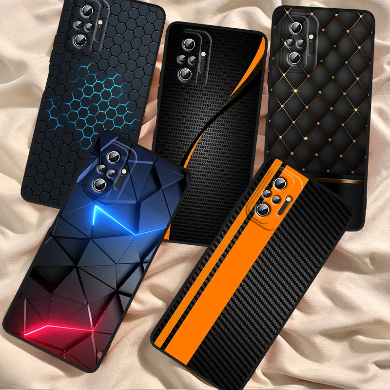 Car Carbon Fibre For Xiaomi Redmi Note 13 12R 12 12S Turbo 11 11T 11S 10 10S Pro Plus 5G Black TPU Phone Case