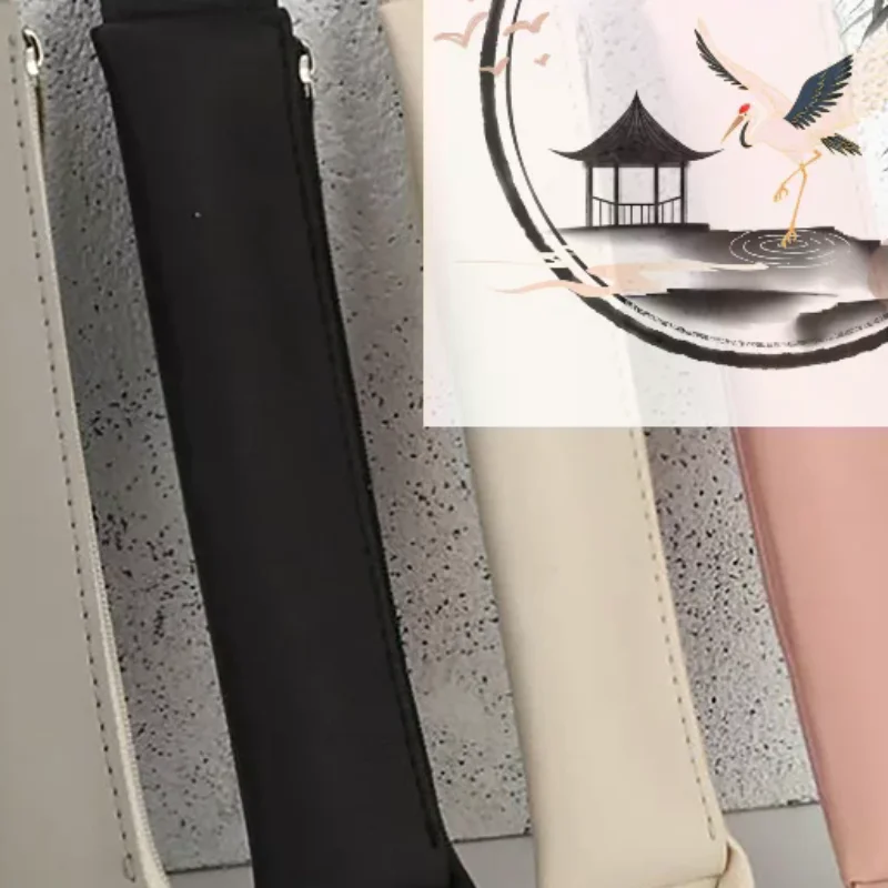 بو الجلود مشبك مرن مقلمة دفتر القلم حقيبة شاشة تعمل باللمس غطاء القلم #1