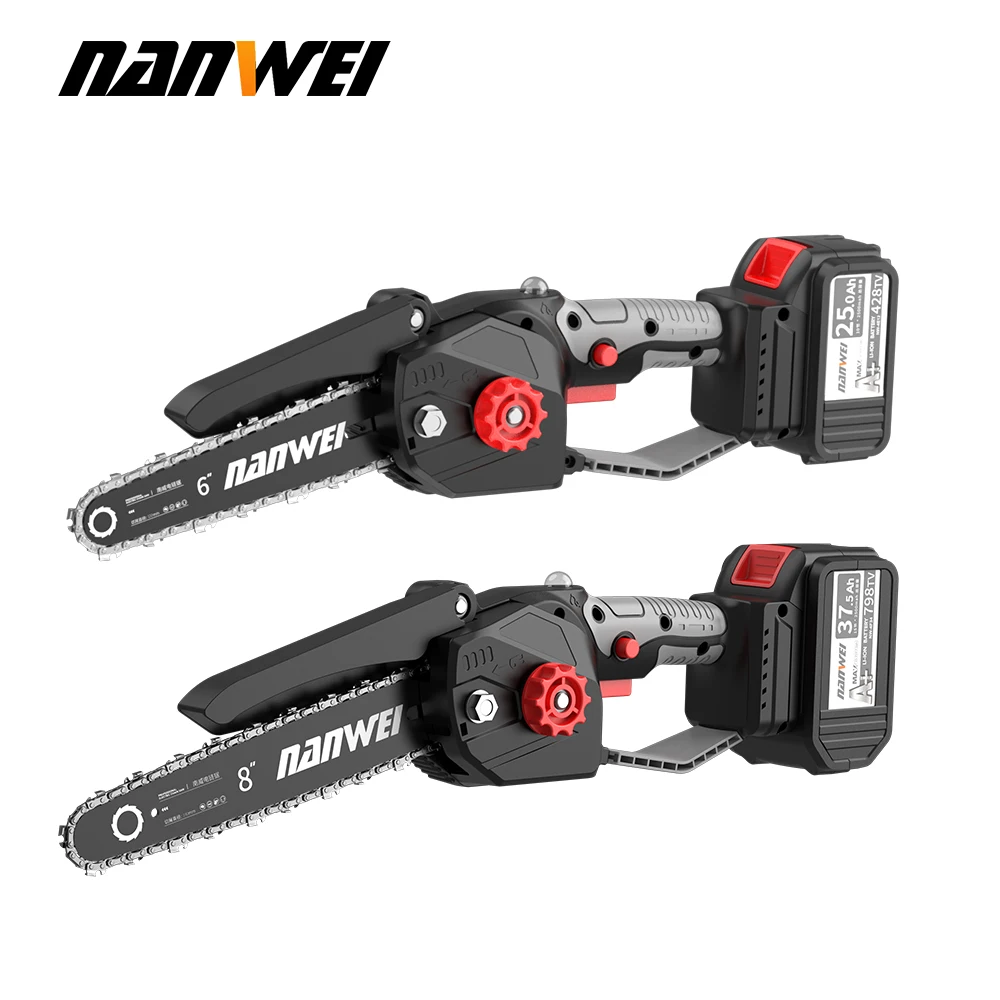 NANWEI  6/8 inch brushless chain saw Outdoor electric felling saw Small industrial handheld saw