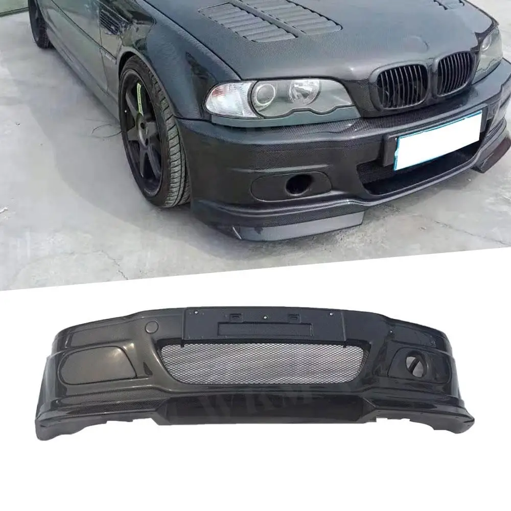 

Carbon Fiber Car Front Bumper Guard Spoiler For BMW 3 Series E46 M3 Head Wide Body Bumper Lip Chin Spoiler Car Decoration