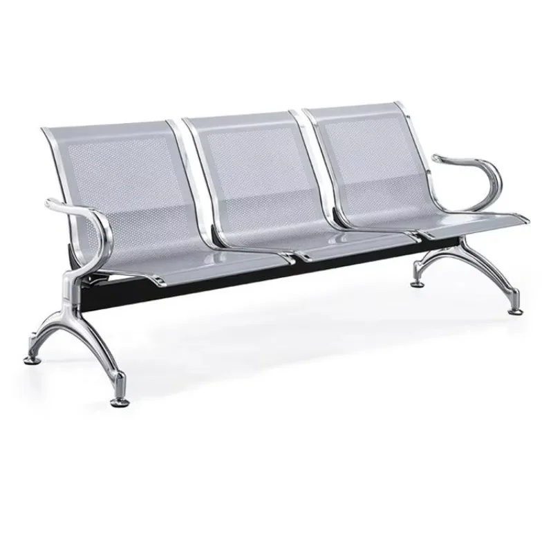 Three-seater Airport Bench Stainless Steel Long Hospital Waiting Exam Chair Public Bench Rest Chair IV Drip Chair