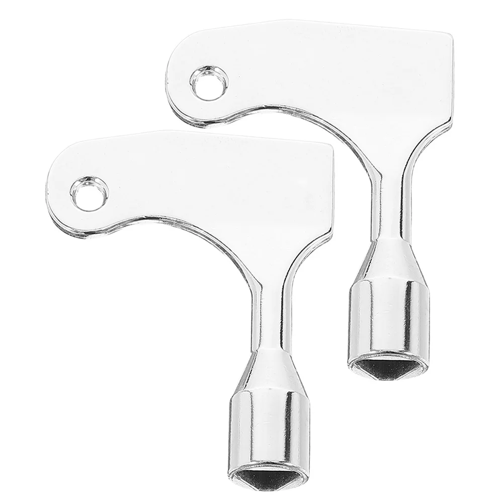 

2Pcs Universal Elevator Triangle Key Stainless Steel Triangle Spanner Emergency Door Lock Tool Set